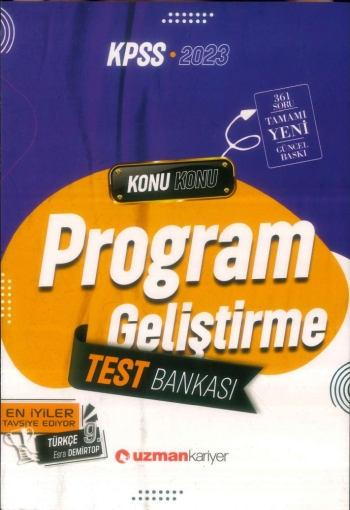 PROGRAM GELİŞTİRME TEST BANKASI KONU KONU ANKA Fotokopi