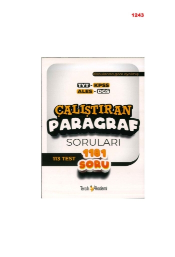 ÇALIŞTIRAN PARAGRAF SORULARI 1181 SORU ANKA Fotokopi