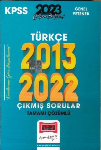 TÜRKÇE 2013-2022 ÇIKMIŞ SORULAR TAMAMI ÇÖZÜMLÜ ANKA Fotokopi
