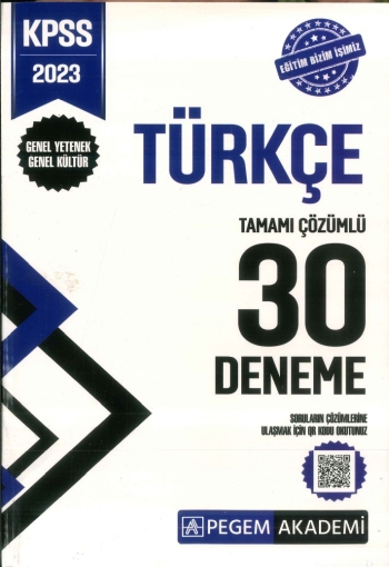 TÜRKÇE TAMAMI ÇÖZÜMLÜ 30 DENEME ANKA Fotokopi