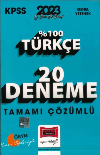%100 TÜRKÇE 20 DENEME ÇÖZÜMLÜ