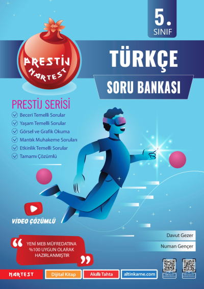 5. Sınıf Prestij Türkçe Soru Bankası Nartest Yayınevi ANKA Fotokopi