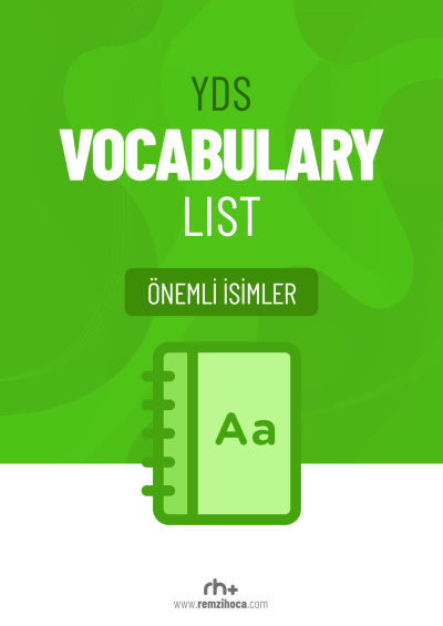 YDS Vocabulary List Önemli İsimler Remzi Hocam ANKA Fotokopi
