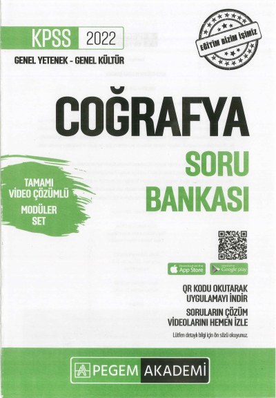 COĞRAFYA SORU BANKASI MODÜLER SET ANKA Fotokopi