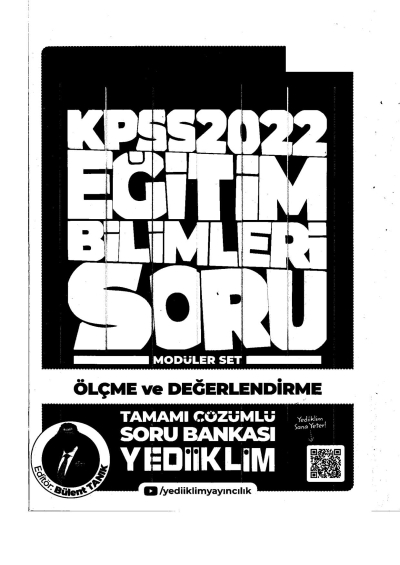 2022 KPSS Ölçme ve Değerlendirme Soru Bankası Modüler Set ANKA Fotokopi
