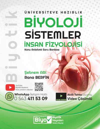 TYT AYT Biyoloji Sistemler İnsan Fizyolojisi Konu Anlatımlı Soru Bankası Biyotik Yayınları