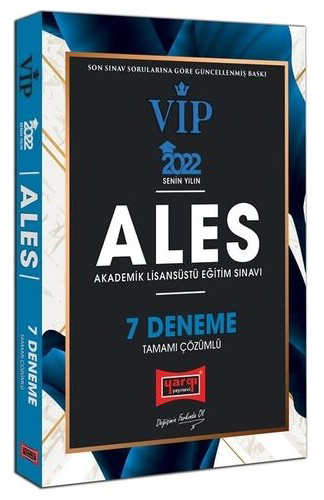 VİP ALES TAMAMI ÇÖZÜMLÜ 7 DENEME ANKA Fotokopi