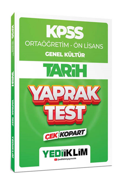 Ortaöğretim Ön Lisans Genel Kültür Tarih Çek Kopart Yaprak Test ANKA Fotokopi