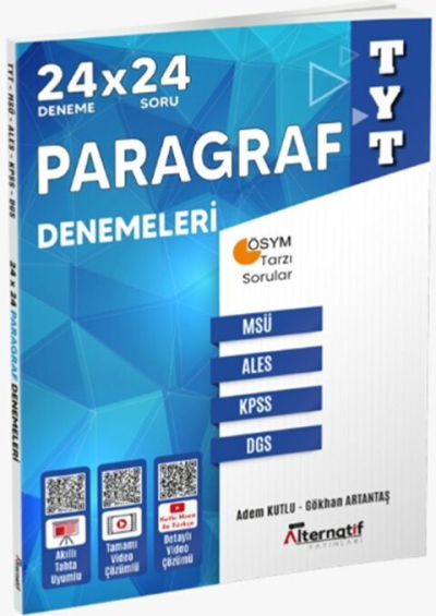Alternatif Yayınları TYT Paragraf 24 x 24 Deneme ANKA Fotokopi