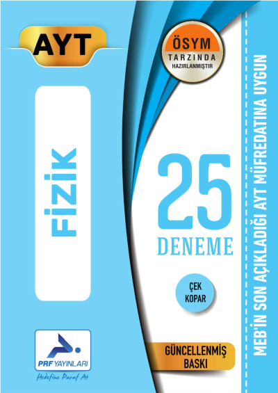 AYT Fizik Özel 25 Deneme PRF Paraf Yayınları ANKA Fotokopi