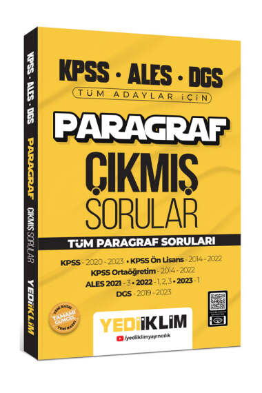 2024 KPSS ALES DGS Paragraf Konularına Göre Tamamı Çözümlü Çıkmış Sorular ANKA Fotokopi