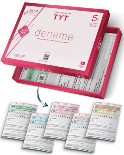 TYT Tüm Dersler 5'li Paket Deneme Video Çözümlü Üç Dört Beş Yayınları ANKA Fotokopi