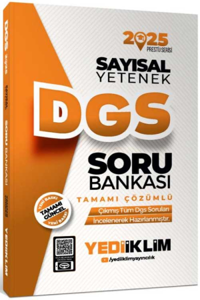 2025 DGS Sayısal Yetenek Tamamı Çözümlü Soru Bankası Yediiklim Yayınları ANKA Fotokopi