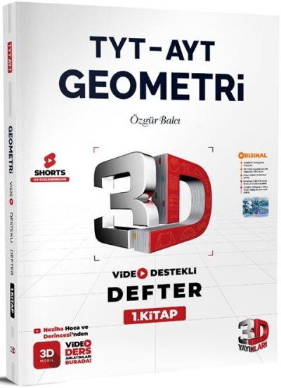 TYT AYT Geometri Video Destekli Defter 3D Yayınları ANKA Fotokopi