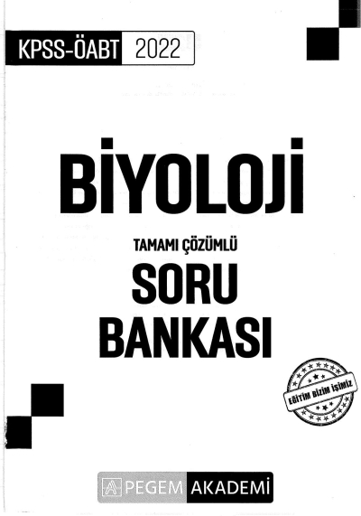 BİYOLOJİ TAMAMI ÇÖZÜMLÜ SORU BANKASI ANKA Fotokopi