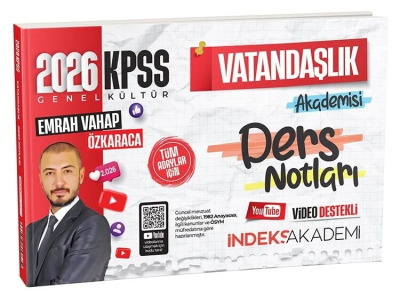 2026 KPSS Vatandaşlık Akademisi Video Ders Notları Emrah Vahap Özkaraca İndeks Akademi Yayıncılık ANKA Fotokopi