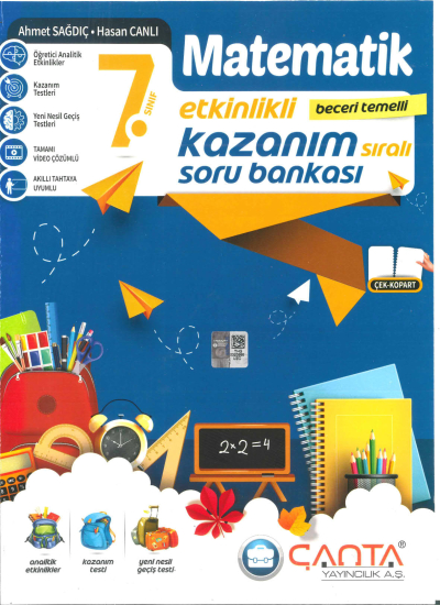 7.Sınıf Kazanım Matematik Soru Bankası Çanta Yayınları ANKA Fotokopi