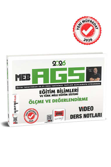 2026 MEB-AGS Eğitim Bilimleri ve Türk Milli Eğitim Sistemi Ölçme ve Değerlendirme Video Ders Notları Yargı Yayınları ANKA Fotokopi