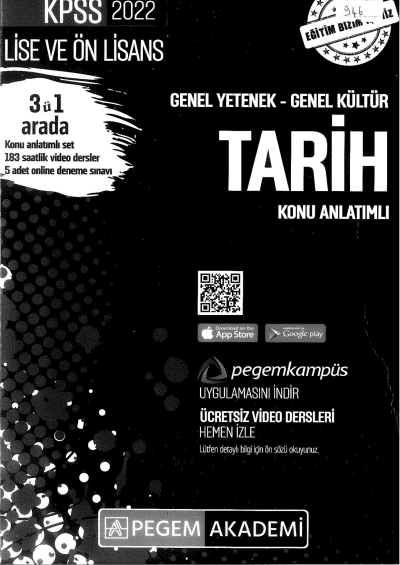 2022 KPSS LİSE VE ÖNLİSANS TARİH KONU ANLATIMI