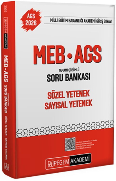 2026 MEB-AGS Soru Bankası Tamamı Çözümlü Sözel Yetenek Sayısal Yetenek Pegem Akademi Yayıncılık ANKA Fotokopi