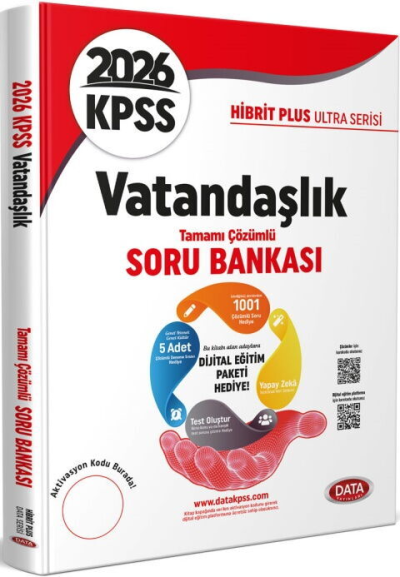 2026 KPSS Vatandaşlık Hibrit Plus Ultra Serisi Karekod Çözümlü Soru Bankası Data Yayınları ANKA Fotokopi