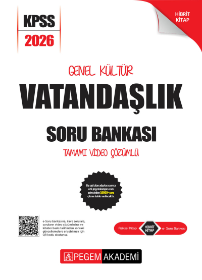 VATANDAŞLIK 2026 KPSS Genel Yetenek Genel Kültür Soru Bankası Modüler Çözümlü Pegem Akademi Yayınları ANKA Fotokopi