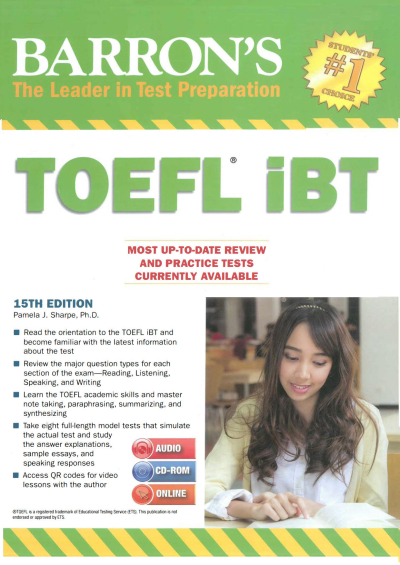BARRONS'S THE LEADER IN TEST PREPATION TOEFL İBT ANKA Fotokopi