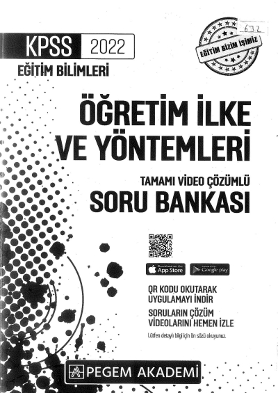 2022 KPSS Eğitim Bilimleri ÖĞRETİM İLKE VE YÖNTEMLERİ SORU BANKASI ANKA Fotokopi