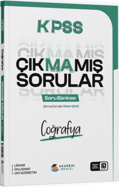 KPSS Coğrafya Çıkmamış Sorular Soru Bankası Akademi Denizi ANKA Fotokopi