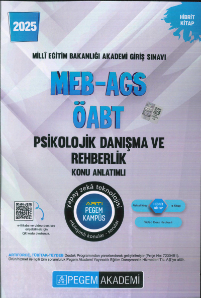 2025 MEB-AGS-ÖABT Psikolojik Danışma ve Rehberlik Konu Anlatımlı Pegem Akademi Yayıncılık ANKA Fotokopi