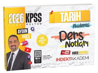 2026 KPSS Tarih Akademisi Video Ders Notları Aydın Yüce İndeks Akademi Yayıncılık ANKA Fotokopi