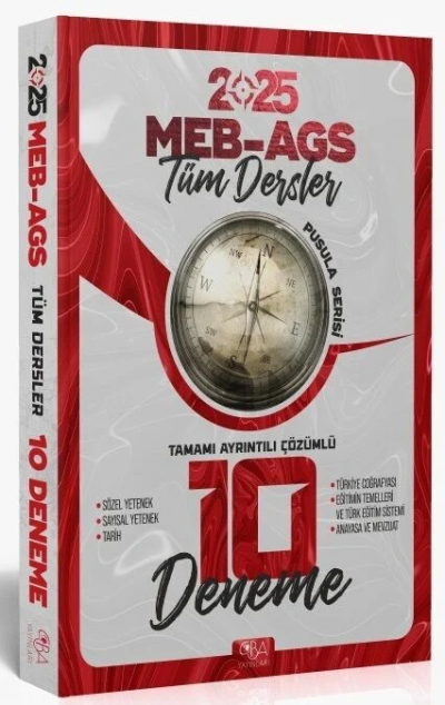 2025 MEB-AGS Tüm Dersler 10 Deneme Çözümlü CBA Yayınları