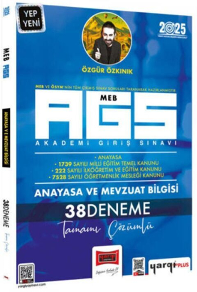 2025 MEB-AGS Anayasa ve Mevzuat Bilgisi Tamamı Çözümlü 38 Deneme Yargı Yayınları ANKA Fotokopi