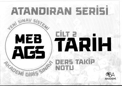2025 MEB AGS Tarih Ders Takip Notu CİLT 2 CBA Akademi ANKA Fotokopi