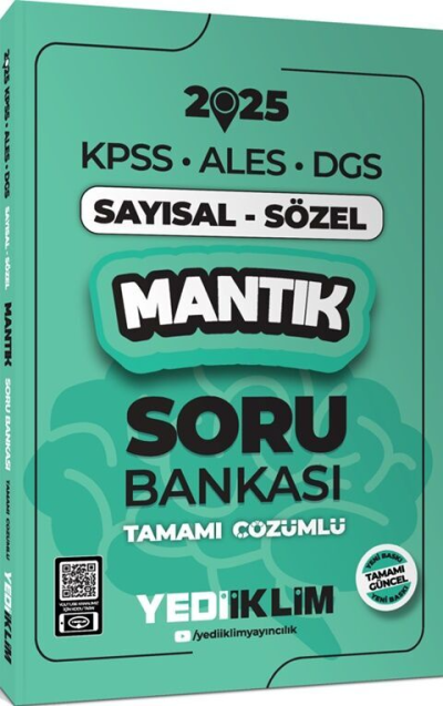 2025 KPSS ALES DGS Sayısal-Sözel Mantık Tamamı Çözümlü Soru Bankası Yediiklim Yayınları ANKA Fotokopi