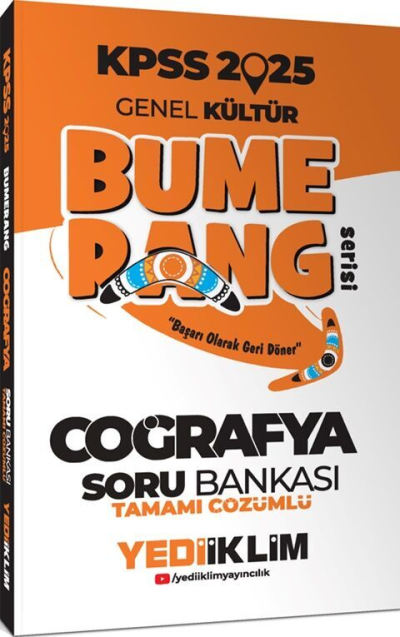 2025 KPSS Genel Kültür Bumerang Coğrafya Tamamı Çözümlü Soru Bankası Yediiklim Yayınları ANKA Fotokopi