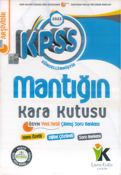 MANTIĞIN KARA KUTUSU KONU ÖZETLİ ÇIKMIŞ SORULAR ANKA Fotokopi