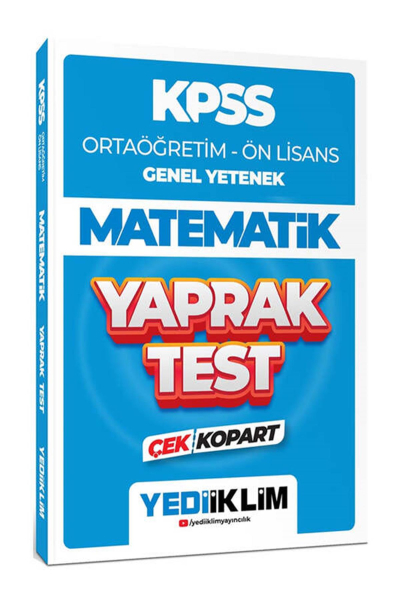 Ortaöğretim Ön Lisans Genel Yetenek Matematik Çek Kopart Yaprak Test