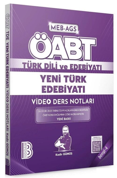2025 ÖABT MEB-AGS Türk Dili ve Edebiyatı Yeni Türk Edebiyatı Video Ders Notları Bengi-4 Kadir Gümüş Benim Hocam Yayınları ANKA Fotokopi