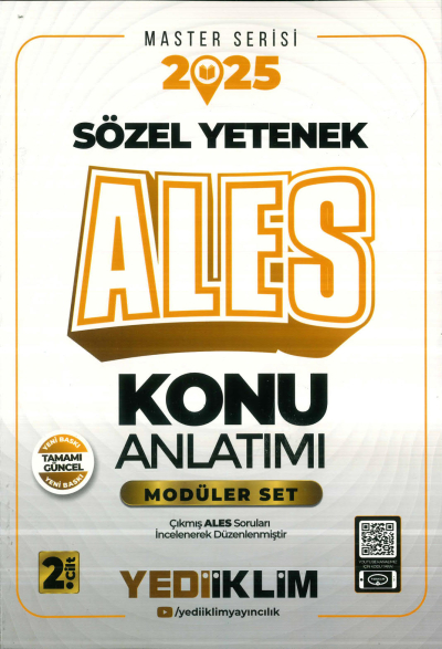2025 ALES Modüler Set (SÖZEL YETENEK) Konu Anlatımı Yediiklim Yayınları ANKA Fotokopi