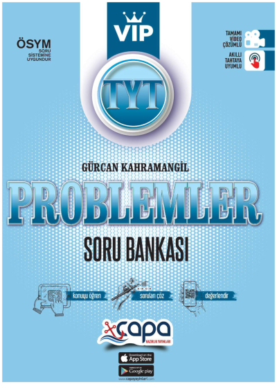 TYT VİP Problemler Tamamı Video Çözümlü Soru Bankası Çapa Yayınları ANKA Fotokopi