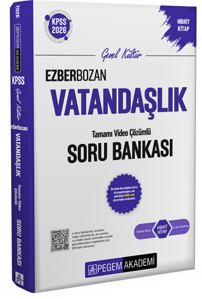 2026 KPSS Vatandaşlık Ezberbozan Soru Bankası Çözümlü Pegem Akademi Yayınları ANKA Fotokopi