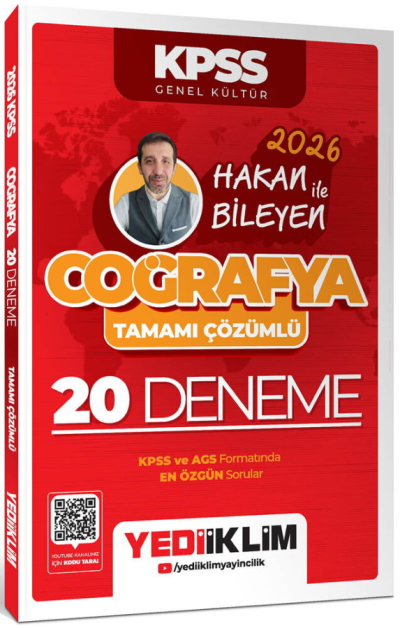 2026 KPSS Coğrafya Tamamı Çözümlü 20 Deneme Yediiklim Yayınları ANKA Fotokopi