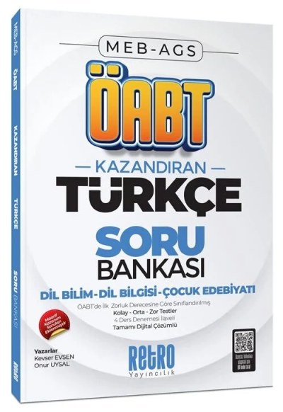 2026 MEB AGS ÖABT Türkçe Öğretmenliği Dil Bilim-Dil Bilgisi Çocuk Edebiyatı Soru Bankası Retro Kitap ANKA Fotokopi