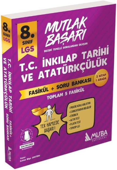 8. Sınıf LGS TC İnkılap Tatihi ve Atatürkçülük Mutlak Başarı Fasikül+Soru Bankası Muba Yayınları ANKA Fotokopi