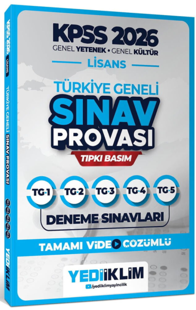 2026 KPSS Lisans GY-GK Türkiye Geneli Sınav Provası Tıpkı Basım Deneme Sınavları Tamamı Video Çözümlü Yediiklim Yayınları (TG1-2-3-4-5) ANKA Fotokopi