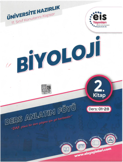 TYT AYT Biyoloji Ders Anlatım Föyü 2. Kitap Eis Yayınları Ders:01-28 11. Sınıf Konularını Kapsar ANKA Fotokopi