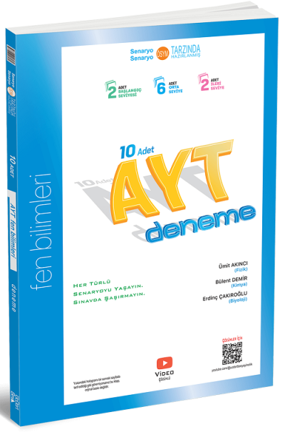 2025 YKS AYT Fen Bilimleri 10 Deneme Çözümlü Üç Dört Beş Yayınları ANKA Fotokopi