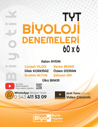 TYT Biyoloji Biyotik 60 x 6 Denemeleri Biyotik Yayınları ANKA Fotokopi