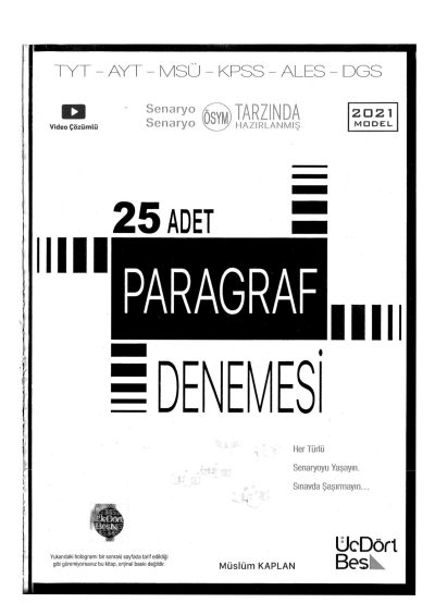 TYT AYT Paragraf 25 Deneme